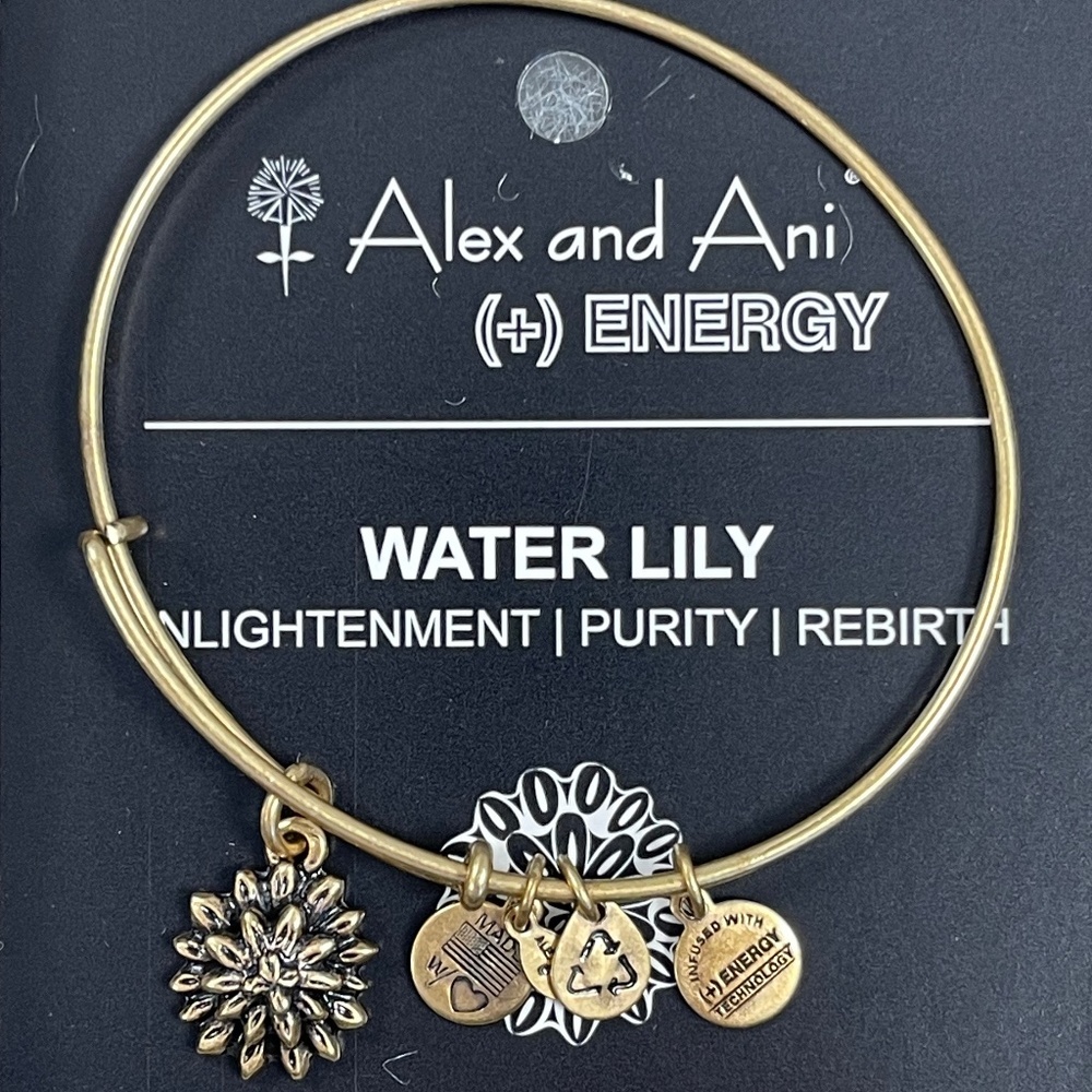Alex and Ani Water Lily Charm Bracelet - NWT